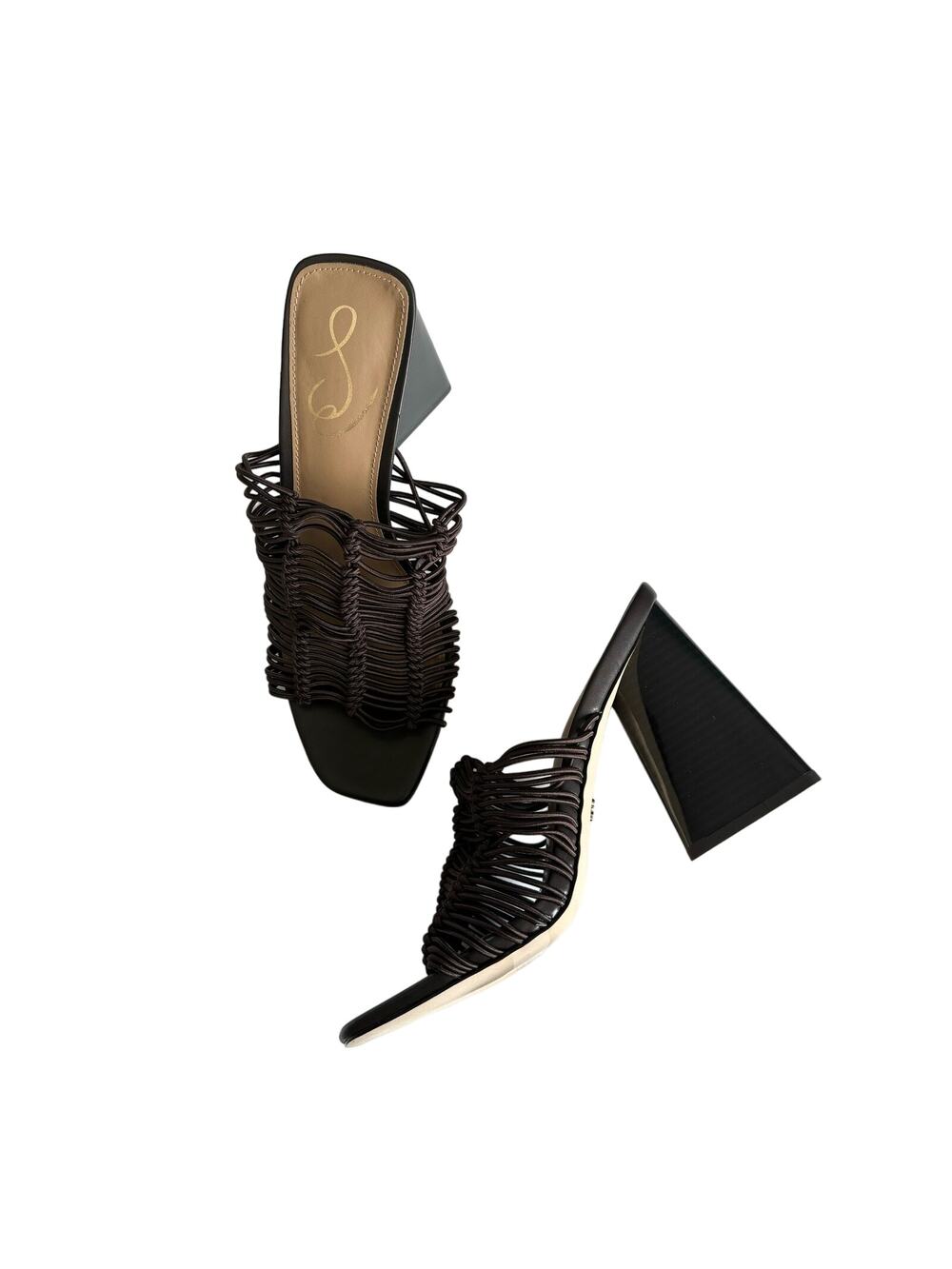 Sam Edelman Women's Laurette Dark Brown Strappy Block Heel Sandals Size 7.5